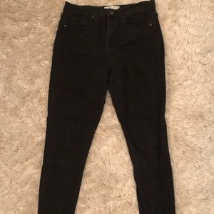 Hardly worn straight black jeans